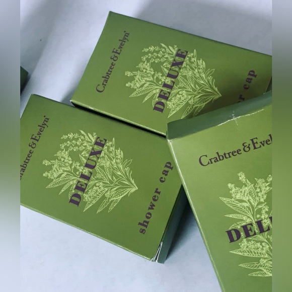 4 - Crabtree & Evelyn Deluxe Shower Cap VERBENA LAVENDER New in boxes - Picture 3 of 3